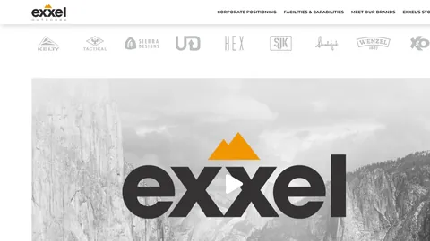Preview of the Exxel Outdoors website