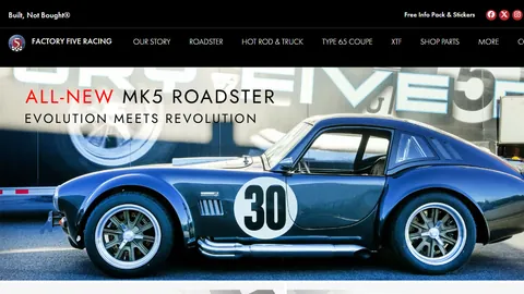 Preview of the Factory Five Racing website