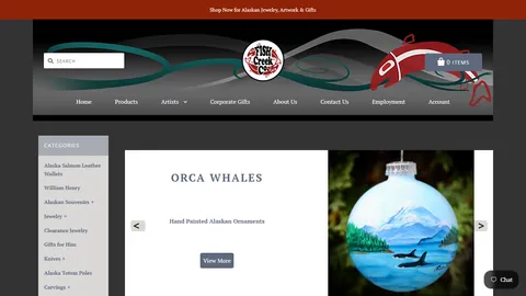 Preview of the Fish Creek Company website