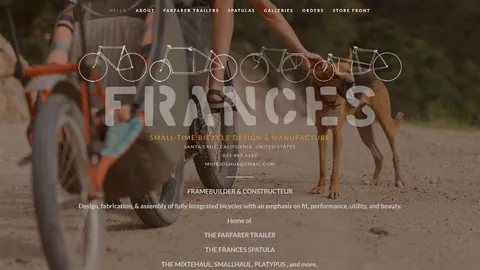 Preview of the Frances Cycles website