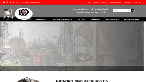 Preview of the GAR-BRO Manufacturing website