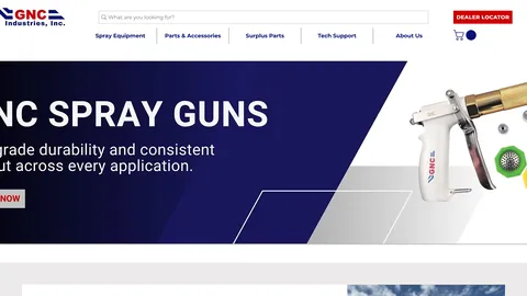 Preview of the GNC Industries website