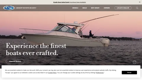 Preview of the Grady-White website