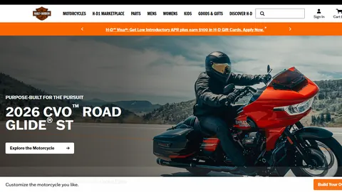 Preview of the Harley-Davidson website
