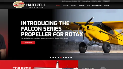 Preview of the Hartzell Propeller website