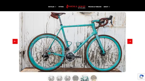 Preview of the Holland Cycles website