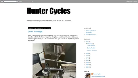 Preview of the Hunter Cycles website
