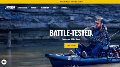 Preview of the Jackson Kayak website