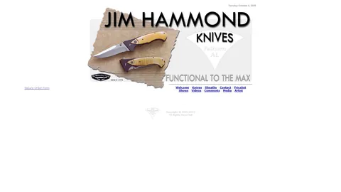 Preview of the Jim Hammond Knives website
