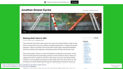 Preview of the Jonathan Greene Cycles website