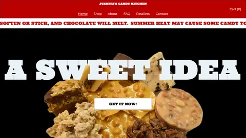 Preview of the Juanita's Candy Kitchen website