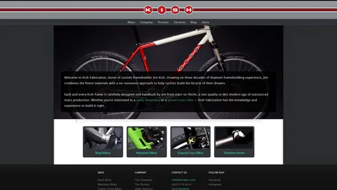 Preview of the Kish Fabrication website