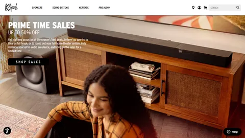 Preview of the Klipsch website