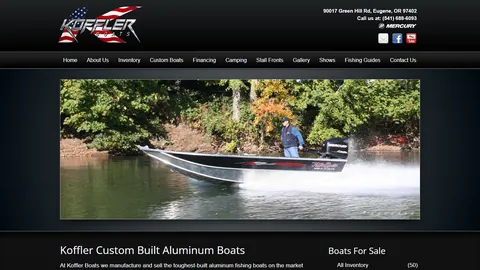 Preview of the Koffler Boats website
