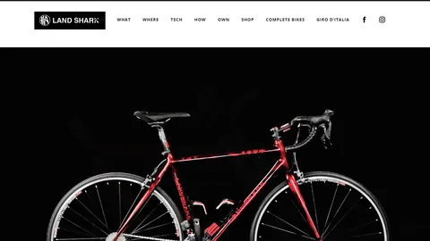 Preview of the Land Shark Bicycles website