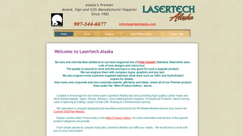 Preview of the Lasertech Alaska website
