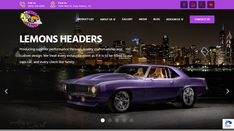 Preview of the Lemons Headers website