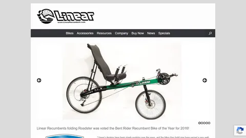 Preview of the Linear Recumbents website