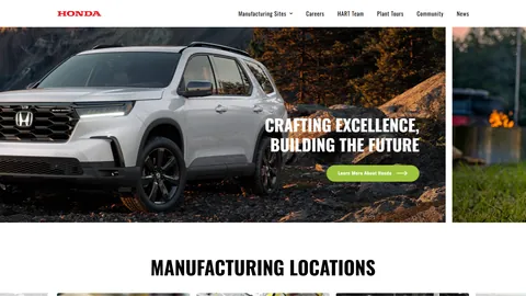 Preview of the Honda website