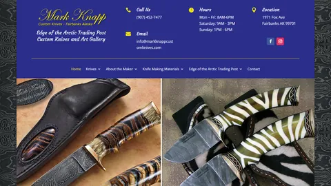 Preview of the Mark Knapp Custom Knives website