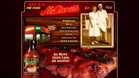 Preview of the McClard's Bar-B-Q website