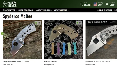 Preview of the McNees Knives website