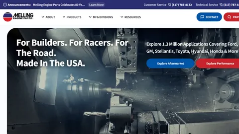 Preview of the Melling website