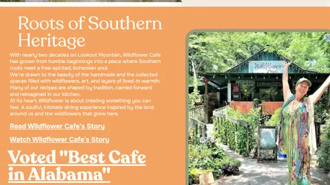 Preview of the Wildflower Cafe Country Store website
