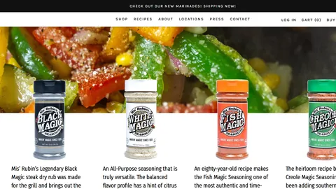 Preview of the Mis' Rubin's Seasonings website
