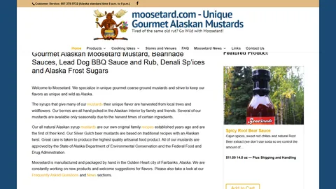 Preview of the Moosetard website
