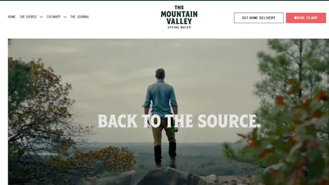 Preview of the Mountain Valley Spring Water website