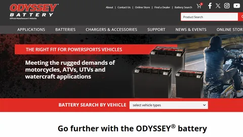 Preview of the ODYSSEY Battery website