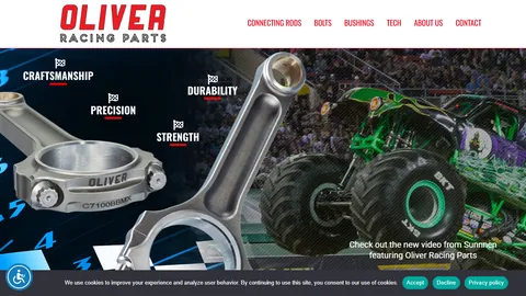 Preview of the Oliver Racing Parts website