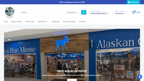 Preview of the Once in a Blue Moose website