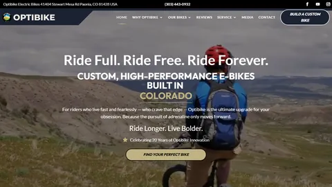Preview of the Optibike website