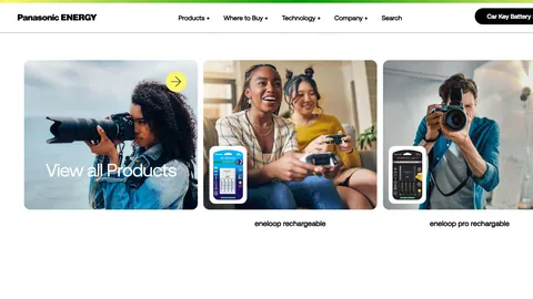 Preview of the Panasonic Energy website