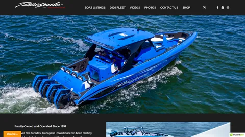 Preview of the Renegade Powerboats website