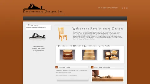 Preview of the Revolutionary Designs website