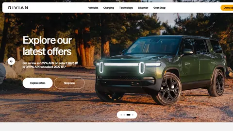 Preview of the Rivian website