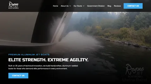 Preview of the Rogue Jet Boatworks website
