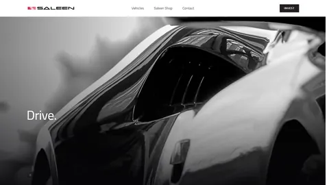 Preview of the Saleen website