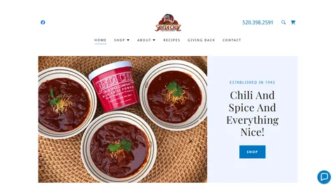 Preview of the Santa Cruz Chili & Spice Company website
