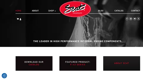Preview of the SCAT Crankshafts website