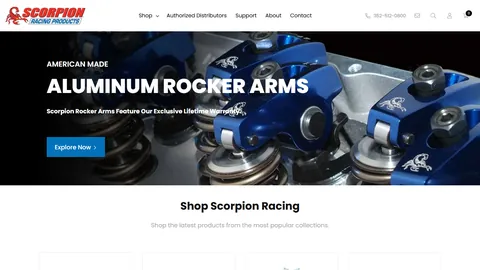 Preview of the Scorpion Racing Products website