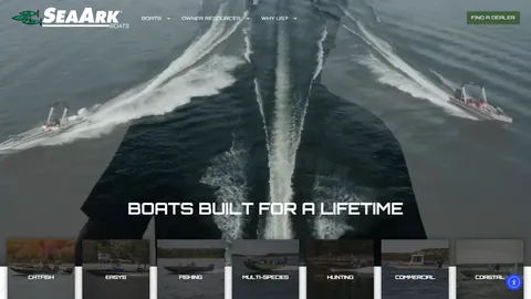 Preview of the SeaArk Boats website