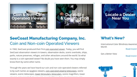 Preview of the SeeCoast Manufacturing Company website