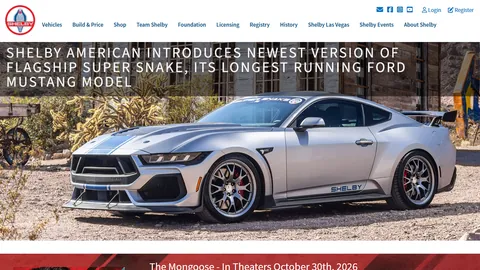 Preview of the Shelby American website