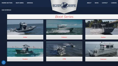 Preview of the Silver Ships website