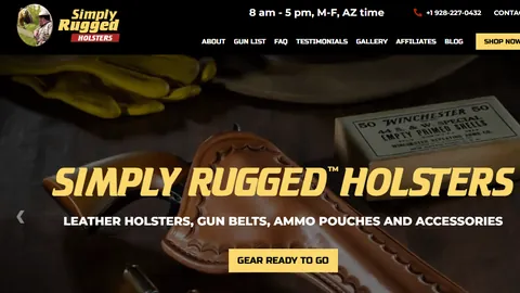 Preview of the Simply Rugged Holsters website