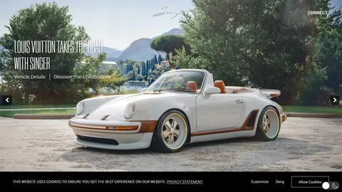 Preview of the Singer Vehicle Design website